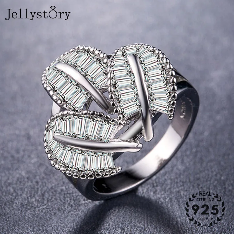 Модные ювелирные кольца Jellystory из серебра 925 пробы с цирконом класса ААА кольцо