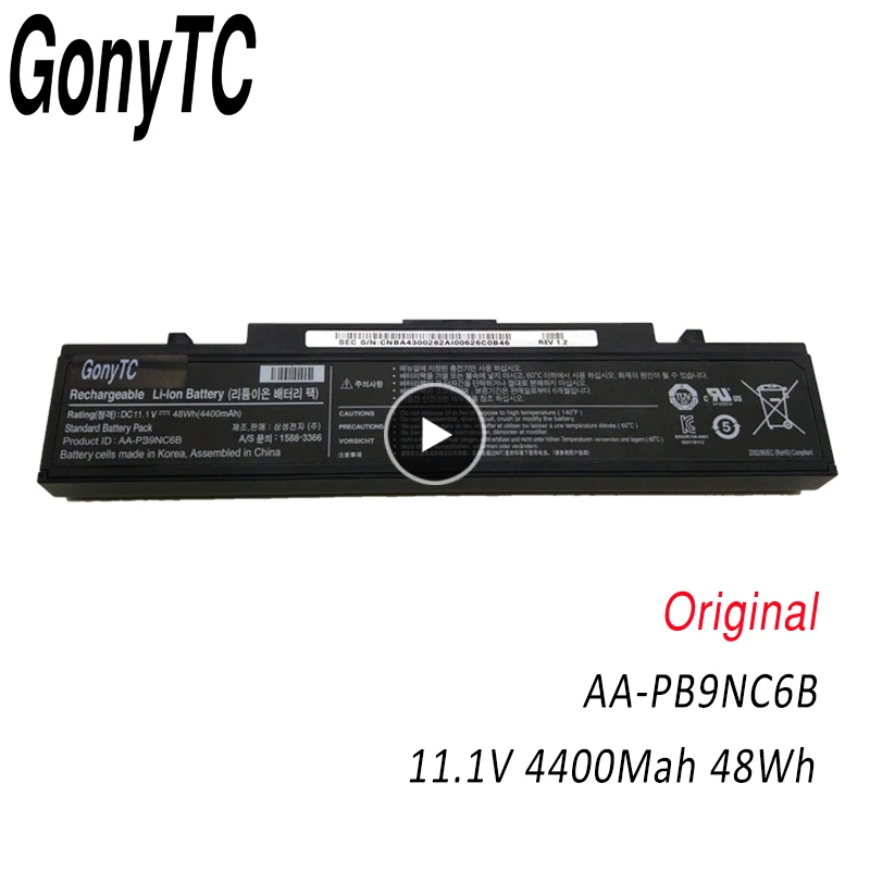 GONYTC AA-PB9NC6B ноутбук Батарея для samsung AA-PB9NS6B PB9NC6B R580 R540 R519 R525 R430 R530 RV511 RV411 RV508 R528