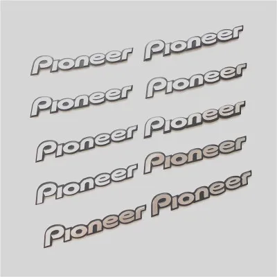 10 шт./лот pioneer Hi Fi динамик аудио 3D алюминиевый значок эмблема стерео наклейка 55x10