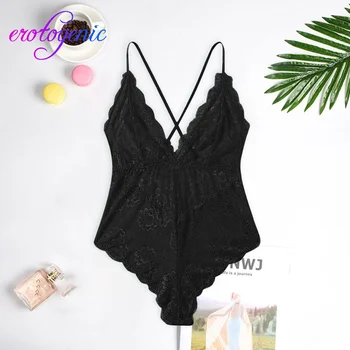 

Fishnet Bodysuit 2020 New Body Sexy Women Deep V Sexy Lace Bodysuit Lingerie Teddy Underwear Backless Bodydoll сексуальное белье