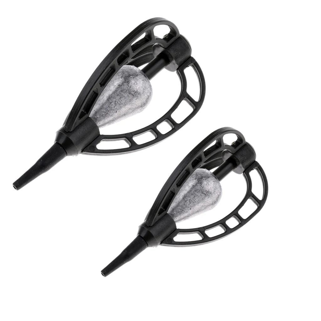 In-line Method Carp Fishing Feeder Swim Feeders Baits Trap Cage with Lead Sinker Terminal Tackle 40g 45g