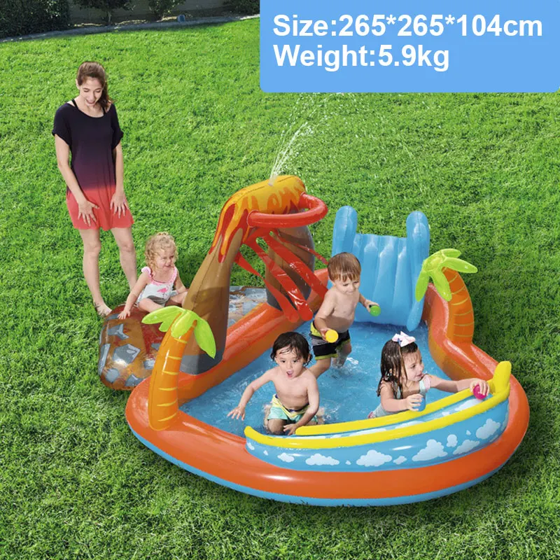 New Children's Water Slides Inflatables For Kids Water Park with Slide Outdoor Backyard Slide Fun Lawn Waters Slides Pools Toy 5