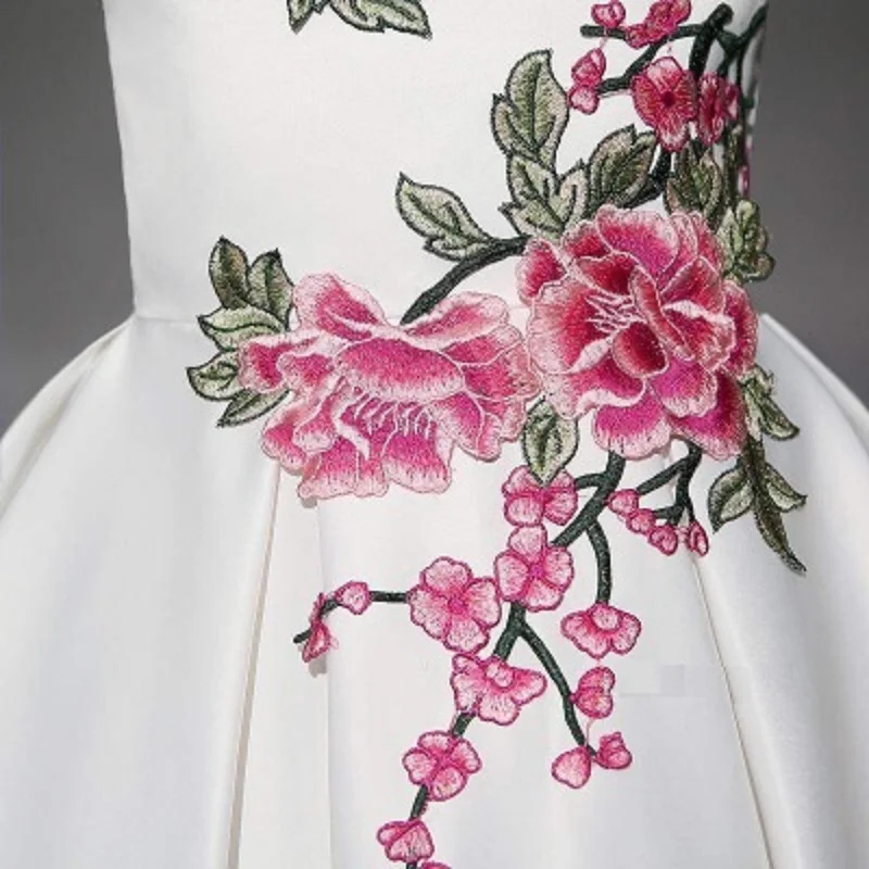 Воротник с цветком сливы вышитый цветочным орнаментом кружевное платье чонсам