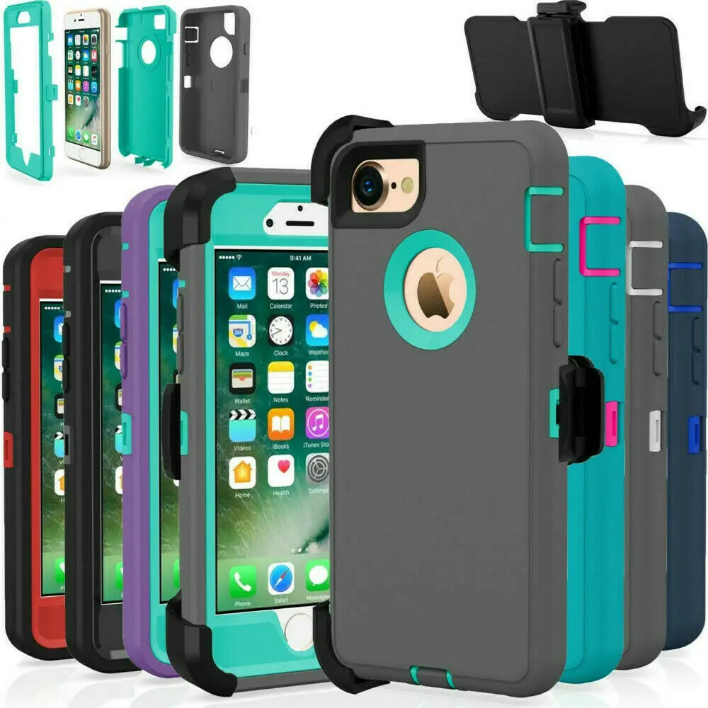 

For Iphone x case iphone 6 6S 7 case iphone 8 plus case XS max XR Case Belt Clip Holster fits Otter-box Defender