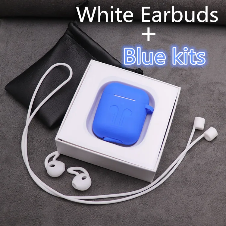 White Blue Kits i9000 Pro tws 1:1 в уши обнаружения 1536u умный датчик всплывающие Bluetooth наушники pk i80 i200 i500 i1000 i9000 tws i10000 tws - Цвет: White Blue Kits