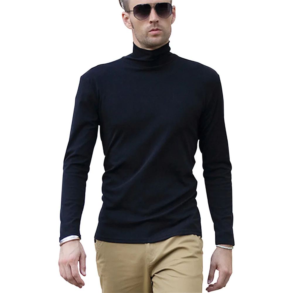 turtleneck long sleeve top mens