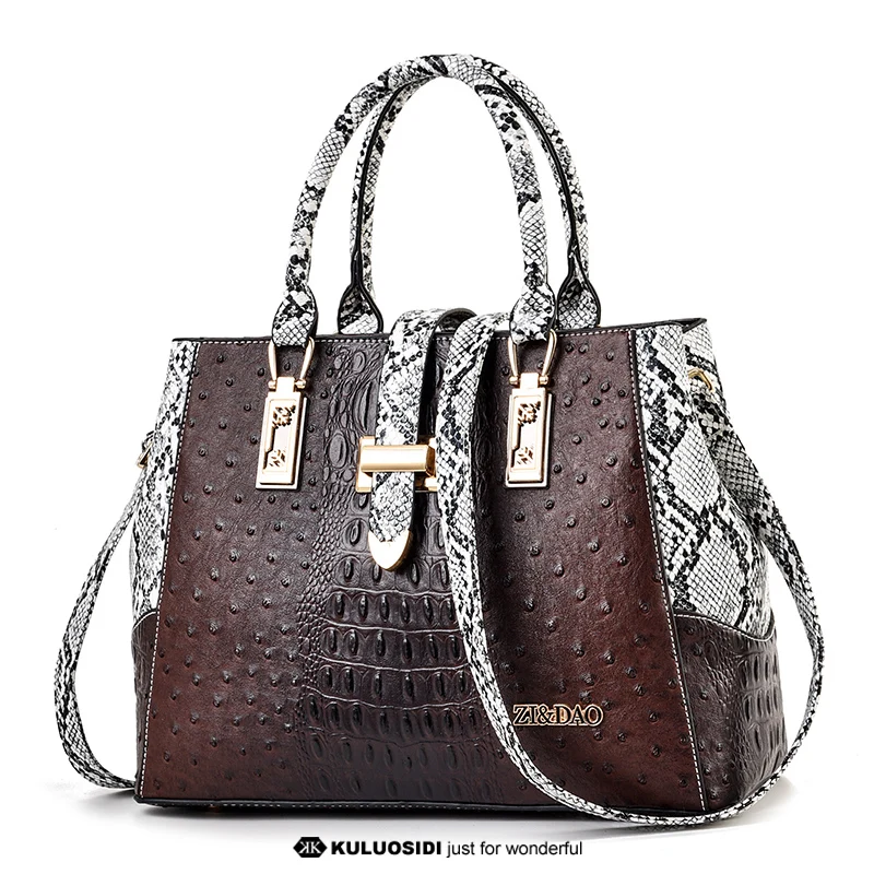 Luxury Women Leather Handbags Alligator Pattern Women Leather Bag Shoulder Bag for Women Sac a Main Femme Ladies Hand Bags