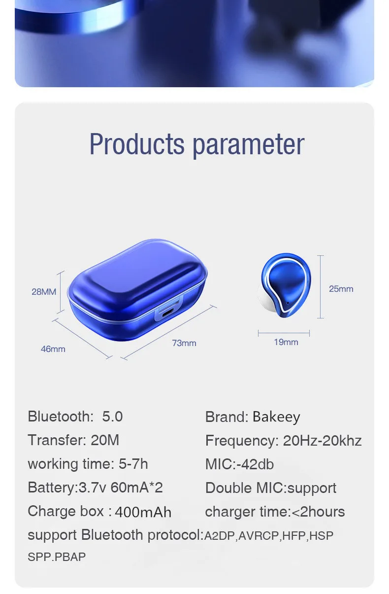CLAITE SE-9 bluetooth 5,0 наушники беспроводные TWS бинауральные HiFi Handsfree Touch Водонепроницаемая гарнитура для Xiaomi