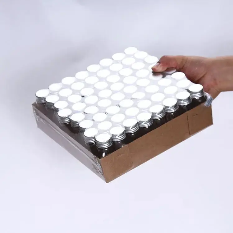 50PCS 27*70mm 25ml 유리 병 소원 병 나사 캡이있는 빈 병 샘플 저장 병 항아리 DIY 장식 공예