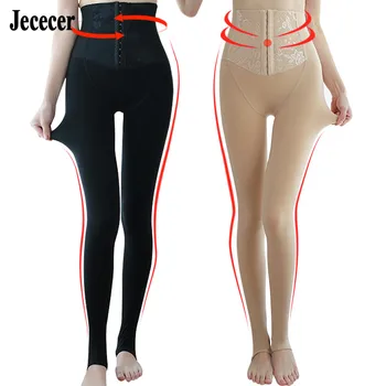 

Jececer Tummy Control Shapewear Tights Womens Lined with Fleece Pants High Waist Thermal Stretch Slim Shapers Skinny Leggings