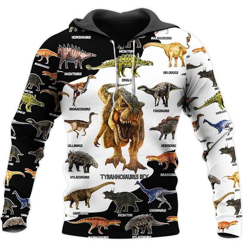 С принтом в виде динозавров для мальчиков 3D во всем печатных Толстовка