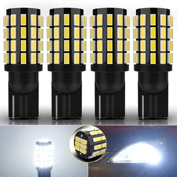 

4x T10 LED Canbus Error Free W5W 194 168 Auto Lamp for Car Parking Light Clearance Dome Reading Interior Trunk Lamp 6000K White
