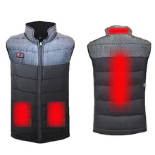 Зимний унисекс Регулируемый Мужской USB Электрический нагревательный жилет куртка без рукавов лыжный теплый коврик для тела теплая куртка Верхняя одежда для мужчин с подогревом