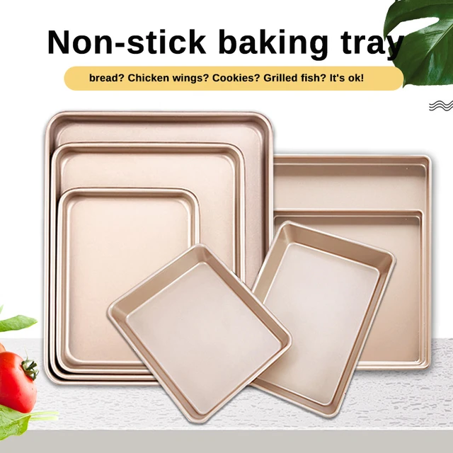 Deep Baking Pan Cookies Sheet Rectangular Jelly Roll Non Stick Carbon Steel  Cake Metal Bakeware Biscuit Bread Loaf DIY Tools - AliExpress