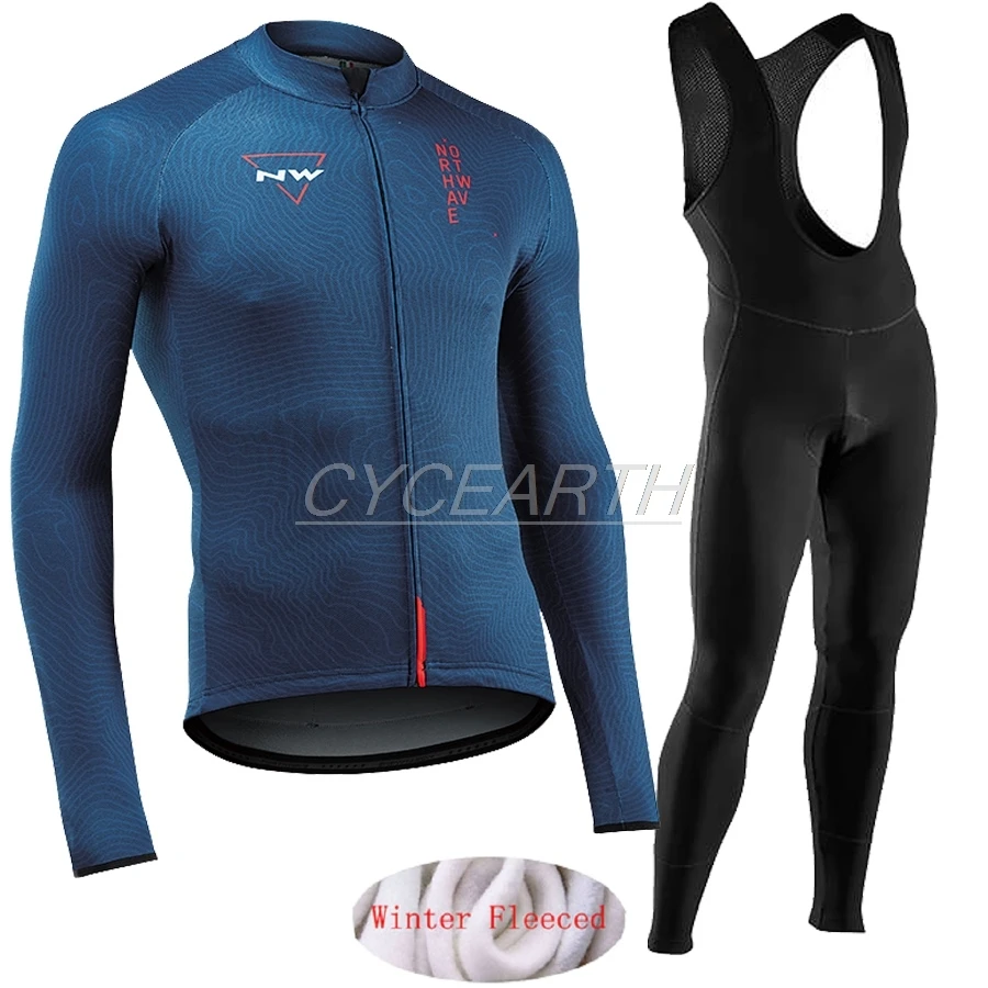 NW Pro Team Зимняя велосипедная одежда Northwave Ropa Ciclismo с длинным рукавом MTB велосипедная Теплая Флисовая Спортивная одежда для улицы - Цвет: 5