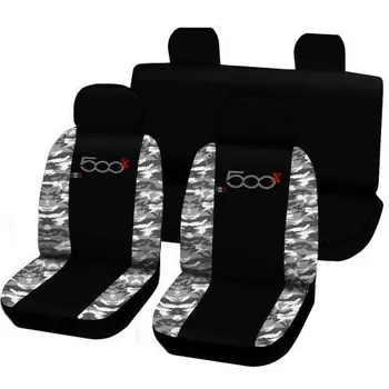 

COPRISEDILI PER FIAT 500x FODERE AUTO COPRI SEDILI BICOLORE MIMETICO CHIARO