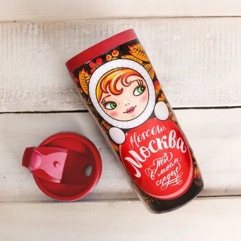 

Thermo glass “Moscow. Khokhloma ", 350 ml