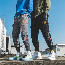 Мужские штаны-шаровары осень, мужские повседневные штаны в стиле хип-хоп сафари, мужские уличные Лоскутные штаны для бега