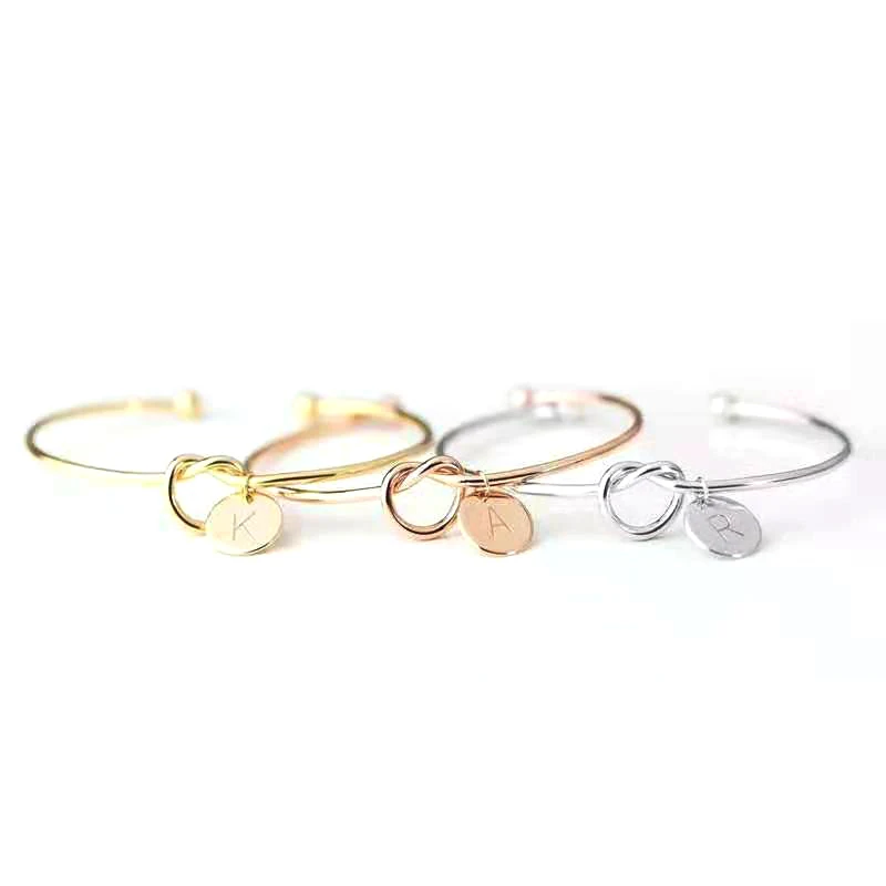 Dinglly Golden English Letter Charm Bracelet Bangle For Women Men Lover Friend Name Initials Couple Opening Heart Bracelets bracelet jewelry