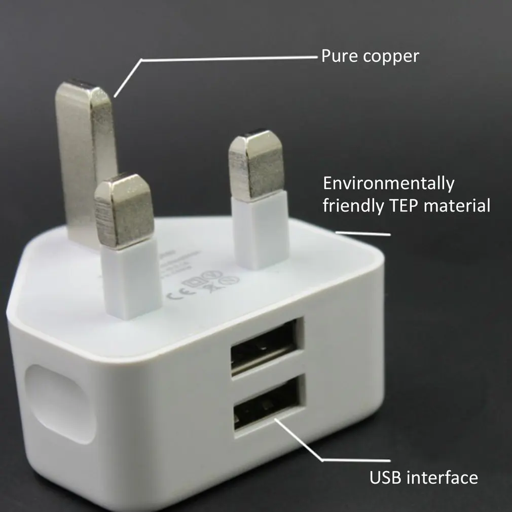 Универсальный 1/2/3-Порты и разъёмы usb вилка стандарта Великобритании 3 настенное устройство адаптер с 1/2/3 Порты usb путешествия Зарядное устройство для зарядки телефона X samsung S9