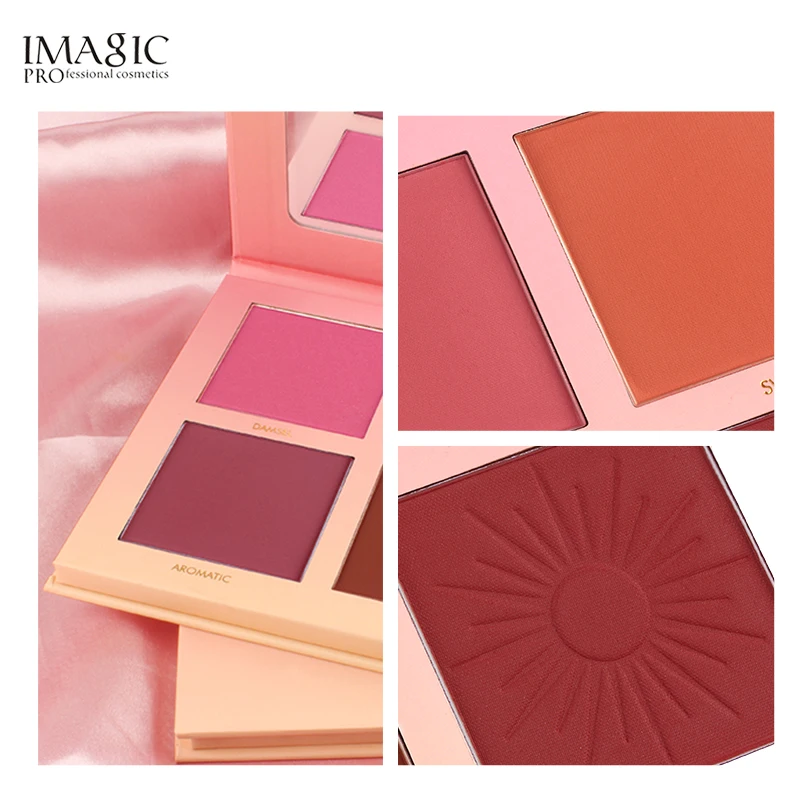 IMAGIC, 6 цветов, румяна, палитра румян, натуральные румяна, стойкие ...