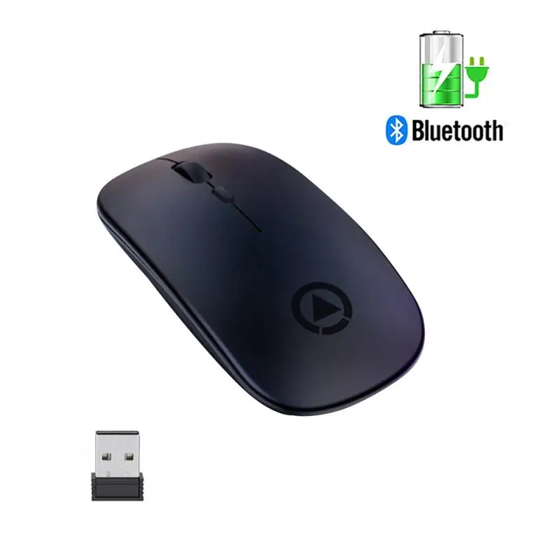 Беспроводная беззвучная мышь 2 4G 1600 точек/дюйм игровая на батарейках для Macbook Pro