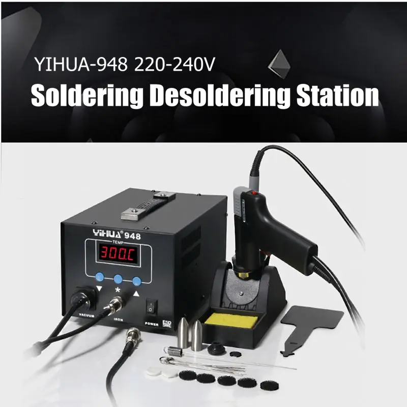 Паяльная станция цифровой дисплей горячего воздуха Тепловые пистолеты сварочная станция переработать стационарный паяльник станция