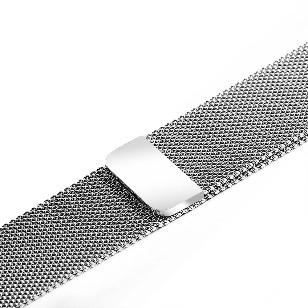 Миланский ремешок для наручных часов Apple Watch, ремешок 42 мм, 38 мм и нержавеющая сталь металлический корпус наручных часов iwatch, 5/4/3/2/1 Нержавеющая сталь, браслет, ремешок на запястье для наручных часов с магнитной застежкой - Цвет ремешка: SILVER