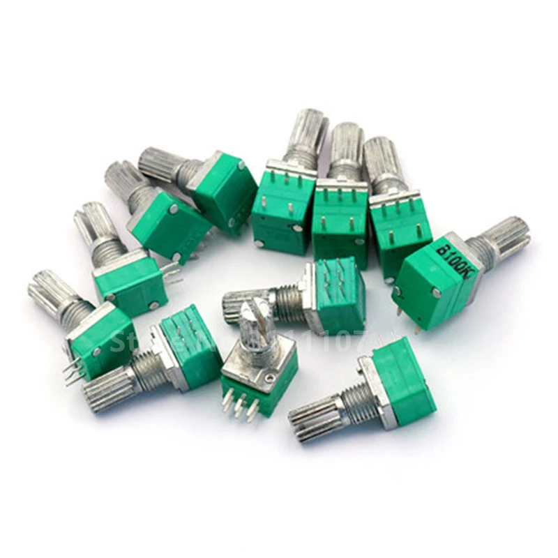 5PCS RK097G wth nut & washe Audio 6pin Shaft 15mm Amplifier Sealing Potentiometer B5K B10K B20K B50K B100K 5K 10K 20K 50K 100K 5pcs rk097 rv097 rk097g 6pin audio amplifier potentiometer 50k 100k b5k 1k 5k 10k 20k shaft 15mm