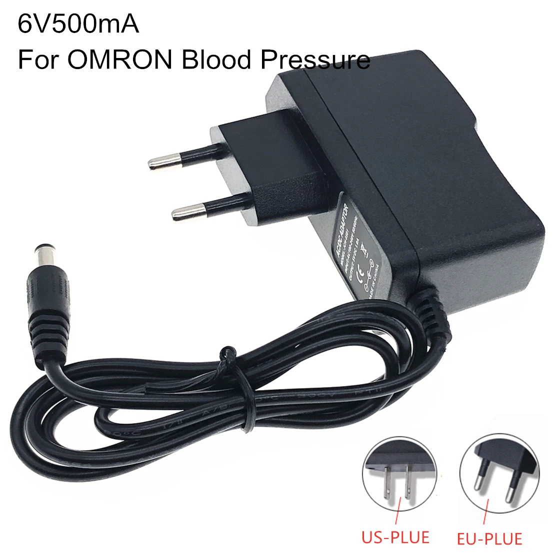 6V 0.5A 500mA 4 0*1 7 мм AC DC адаптер питания зарядное устройство для OMRON I-C10 M4-I M2 M3 M5-I M7 M10 M6