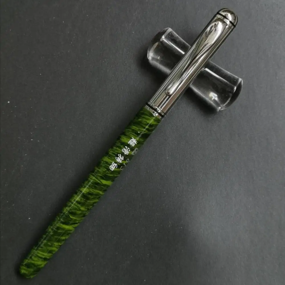 

Old Stock GG Dark Green Fountain Pen Metal Ink Pen Aerometric Filler Fine Nib Stationery Office school supplies Writing Gift