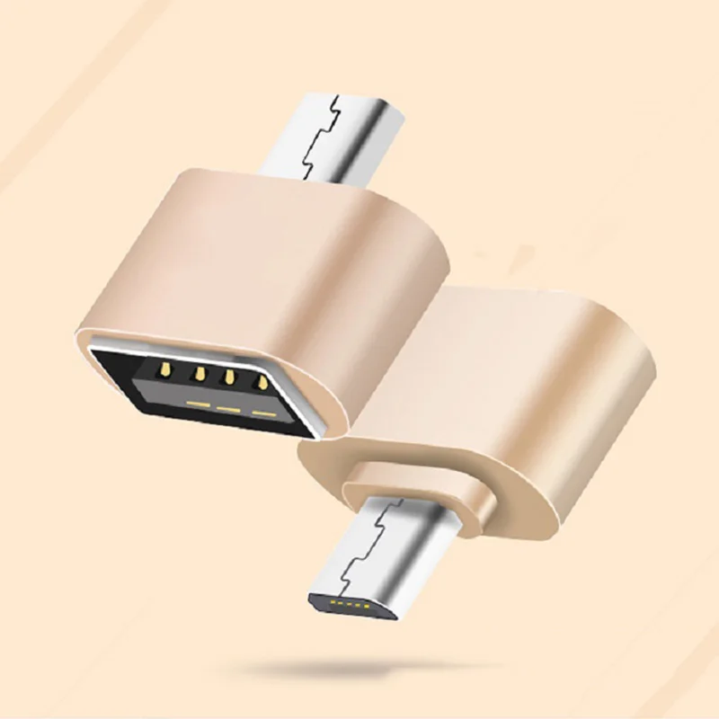 Micro USB адаптер OTG конвертер USB 3,0 конвертер Micro USB порт адаптер для зарядки синхронизации для samsung S8 huawei Mate9 - Цвет: Золотой