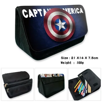 

Comics Captain America Superman Deadpool Batman Iron Man Teenager Cartoon Pencil Case Student Pen Bag Cosmetic Makeup Bag