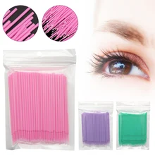 100Ct. Eyelash Extension Cotton Swab Disposable Cotton Sticks for Tattoo, Makeup, Craft