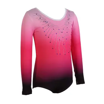 

Girls Leotards Ballet Dress Ballerina Ballet Leotards Gymnastics Long Sleeve Gradient Color Costumes Dance Wear Costumes