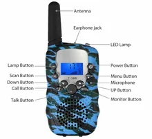 

2 Pcs Long Range Kids Walky Talky UHF 446MHz 8 ChannelChildren Walkie Talkies