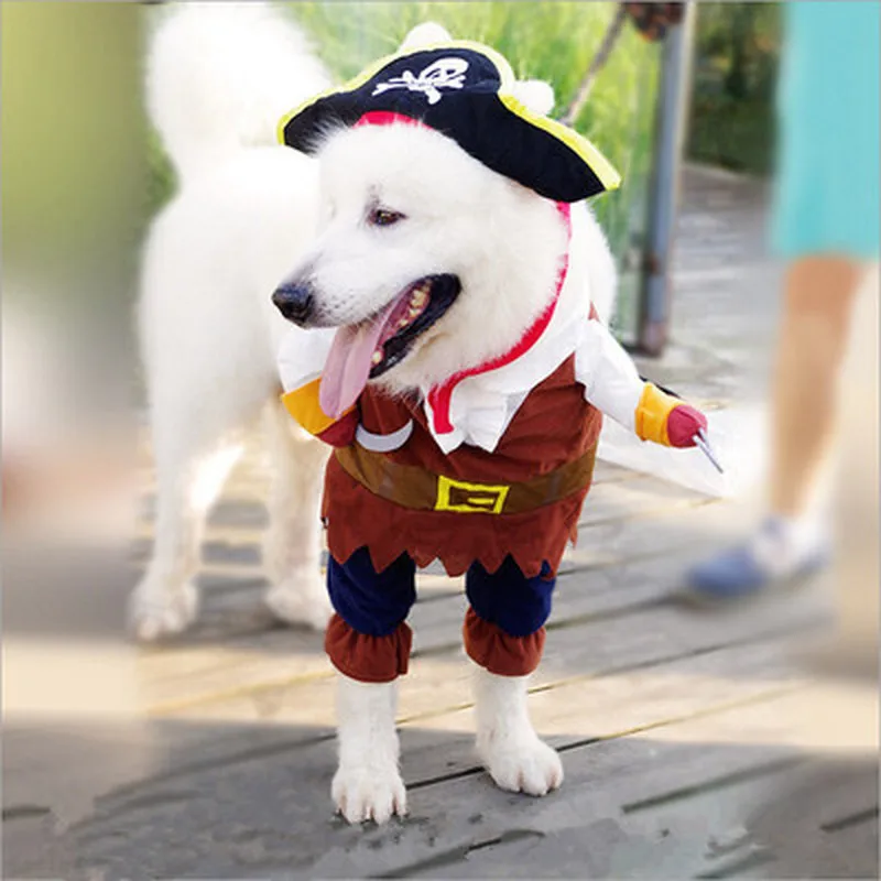 Одежда для домашних животных, косплей, пиратский костюм для собак, костюм на Хэллоуин, новая одежда для кошек, для средних милых, удобных собак, поступление маленьких