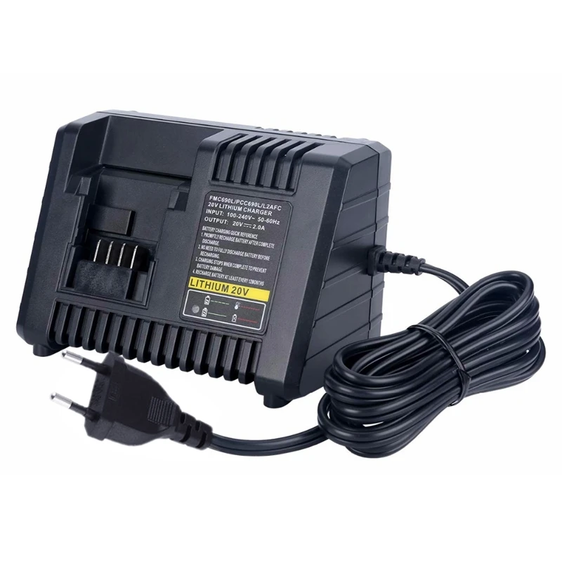 US Plug 20V Charger PCC682L LBXR20 For Porter Cable 20V MAX Lithium Ion Battery