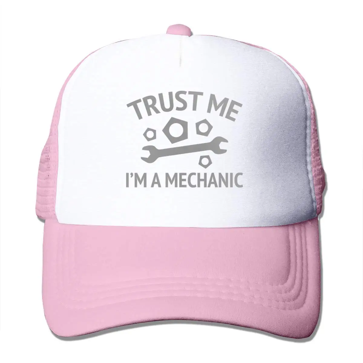 TSDFCTrust Me I'm Mechanic сетчатая Бейсболка унисекс Регулируемая Кепка В Стиле Дальнобойщика розового цвета