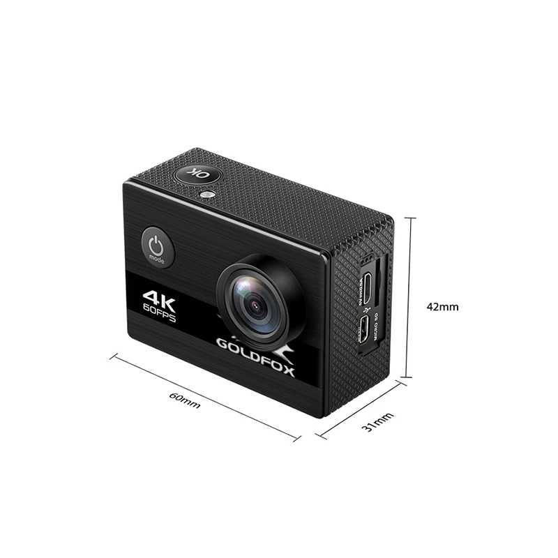 Экшн-камера Ultra HD 4 K/60fps Wifi 16MP 2,0 lcd 170D объектив шлем камера 30m Go Водонепроницаемая профессиональная спортивная камера видеокамера