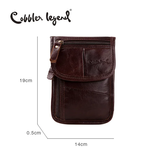 Cobbler Legend 2021 New Retro Trend Men Waist Packs For Mobile Phone Money Case For Male Travel Belly Fanny Pack Bag Hot Sale Coffee