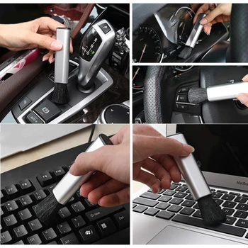 

Lengthen Version Super Soft White Hair Cleaning Brush Interior Electrostatic Dust Remove Tools For Detail