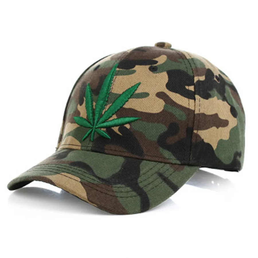 camouflage A С модными кленовыми листьями хлопковая бейсболка для путешествий пара Регулируемый головной убор Размер альпинистская шляпа унисекс хип хоп Козырьки в спортивном стиле - Цвет: camouflage A