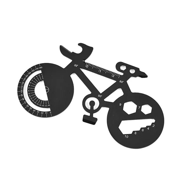 Забавный велосипедов Форма ключ, дюймовый стандарт мульти инструмент многоцелевого ремонт горного велосипеда спица ключ инструмент Портативный Открытый Кемпинг Edc инструмент