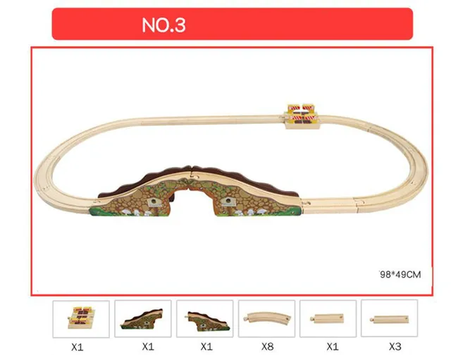 Edwone One Set Beech Wood Railway Vehicle Accessories Toys Wood Track Assembled Educational Toys Compatibel All Wood Track Biro Diecasts Toy Vehicles Aliexpress