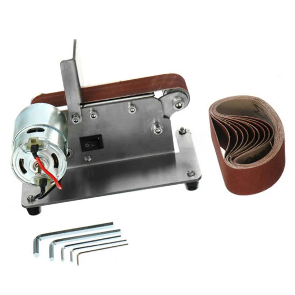 

Mini Electric Belt Sander Grinder Polishing Machine Sanding Belt Sharpener DIY High Quality Hot Durable