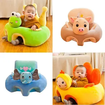 

Cartoon Baby Seat Crystal Velvet Washable Safe Toddler Anti-fall Support Learning Sofa Soft Portable Nest Baby Furniture Protect
