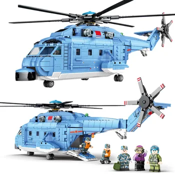 

Toys For Children Straight -18 Universal Helicopter Model Kit Military Boys Diy Educational Building Block Bricks Kids Gift R66