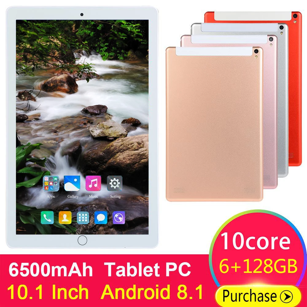 

2020 Tablet 10.1 inch LTE 3G 4G Phone Call Tablets 10 Core Android 8.0 Tablet pc 6G+128G WiFi GPS Bluetooth Dual SIM IPS Screen
