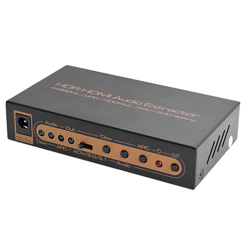4K@ 60Hz HDR HDMI аудио экстрактор HDMI переключатель 3D один оптический коаксиальный HDCP2.2 LR ARC аудио EDID Настройка для PS3 HDTV DVD STB EU Pl
